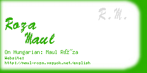 roza maul business card